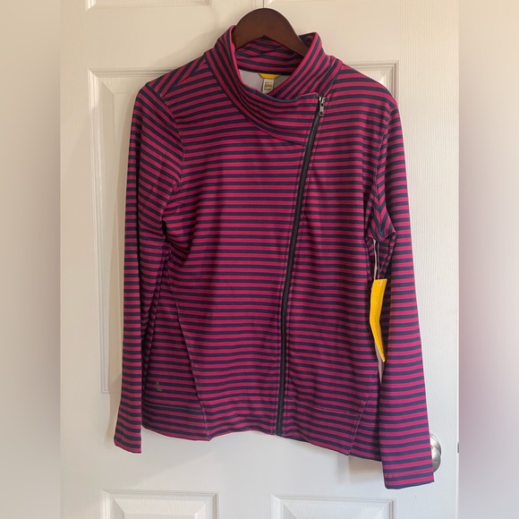 NWT Lole Stripped Athletic Women's Jacket Size XL - Picture 1 of 11